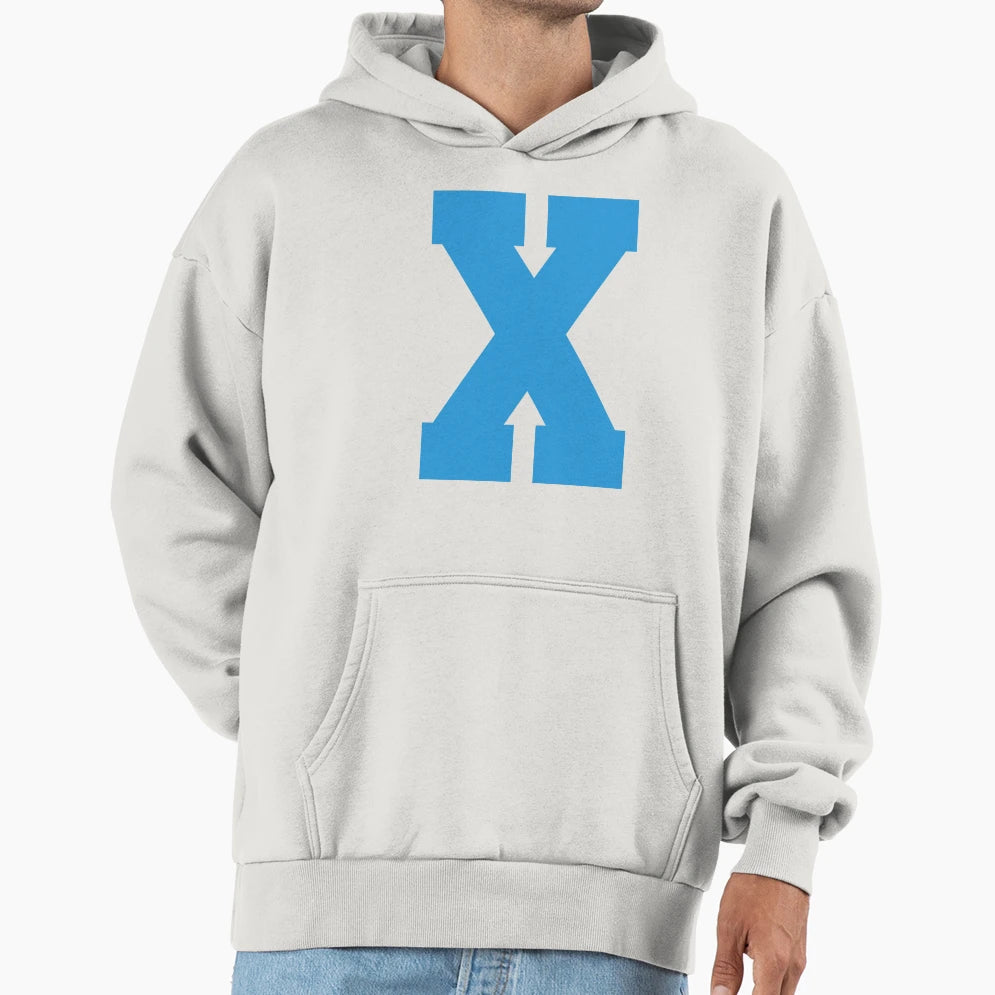 Alphabet Blue X Sports Letter X Hoodie - Streetwear Style Unisex - T-Shirt, Sweatshirt, Hoodie