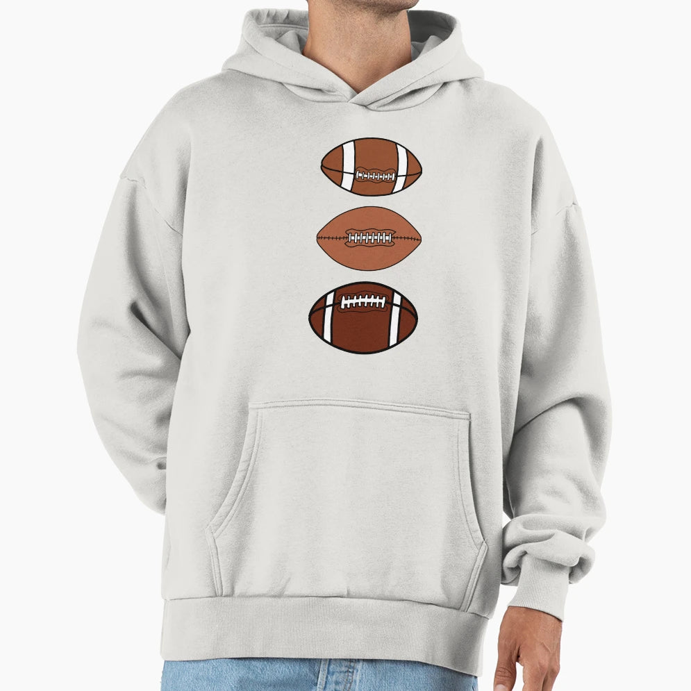 Footballs Hoodie - Minimalist Print for Adults - T-Shirt, Sweatshirt, Hoodie
