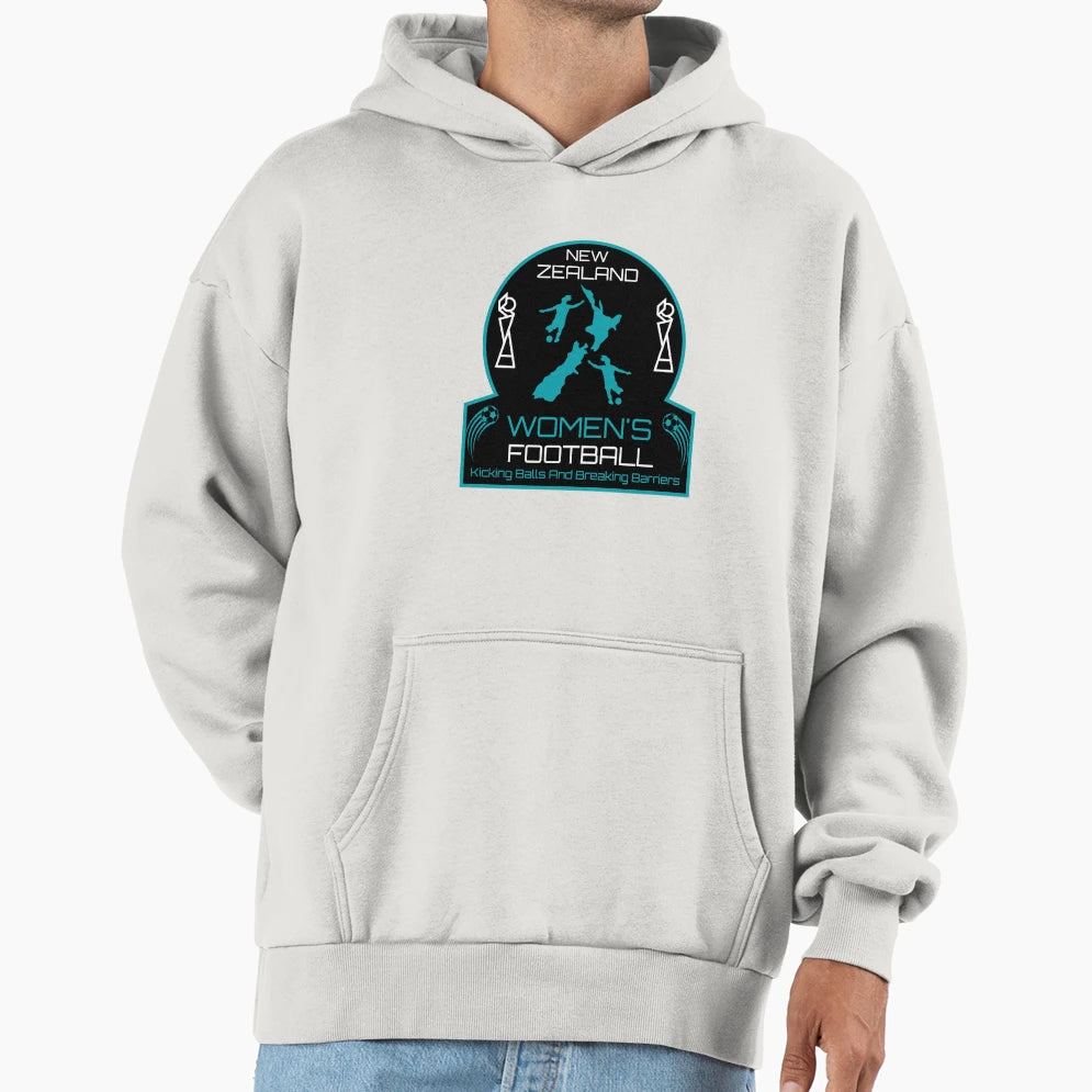 New Zealand Womens Football Soccer Hoodie - Trendy Graphic Men Women - T-Shirt, Sweatshirt, Hoodie