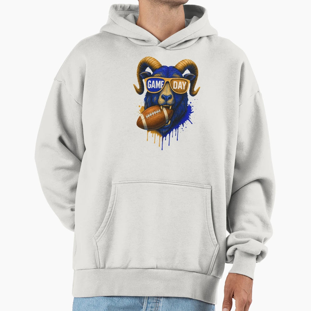 Rams Game Day Whose House Rams House T-Shirt - Novelty Apparel for Adults - T-Shirt, Sweatshirt, Hoodie