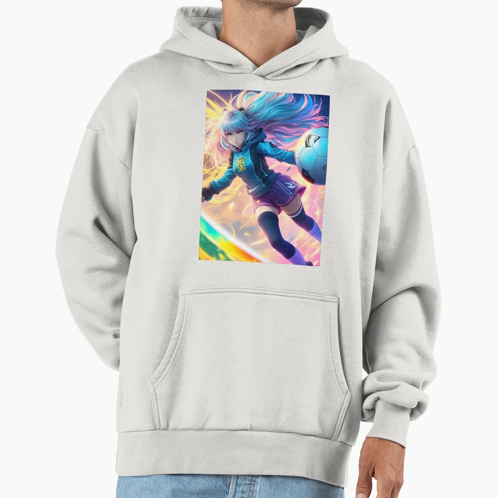 Anime Soccer Hoodie - Fun Novelty Design Men Women - T-Shirt, Sweatshirt, Hoodie