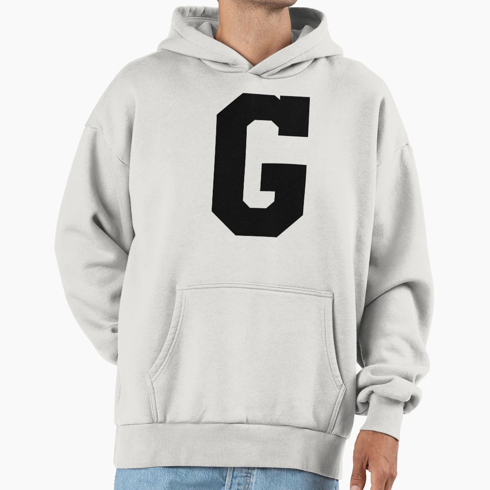 Alphabet Black G Sports Letter G Hoodie - Casual Everyday Wear Men Women - T-Shirt, Sweatshirt, Hoodie