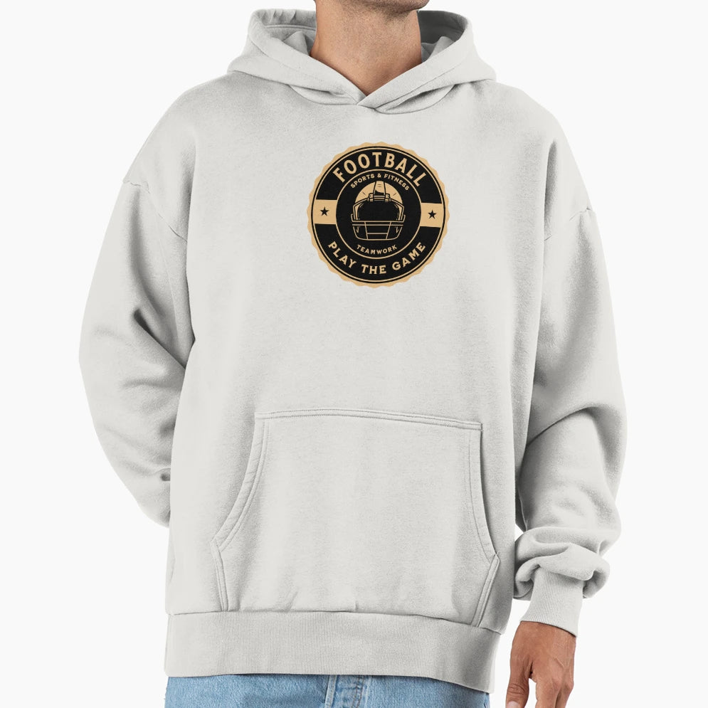 Football Sports Hoodie - Minimalist Print for Adults - T-Shirt, Sweatshirt, Hoodie
