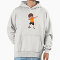 Dabbing Soccer Player Orange Soccer Sports Hoodie - Trendy Graphic Unisex - T-Shirt, Sweatshirt, Hoodie