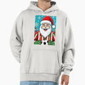 Santa Playing Soccer Football Hoodie - Novelty Apparel Men Women - T-Shirt, Sweatshirt, Hoodie