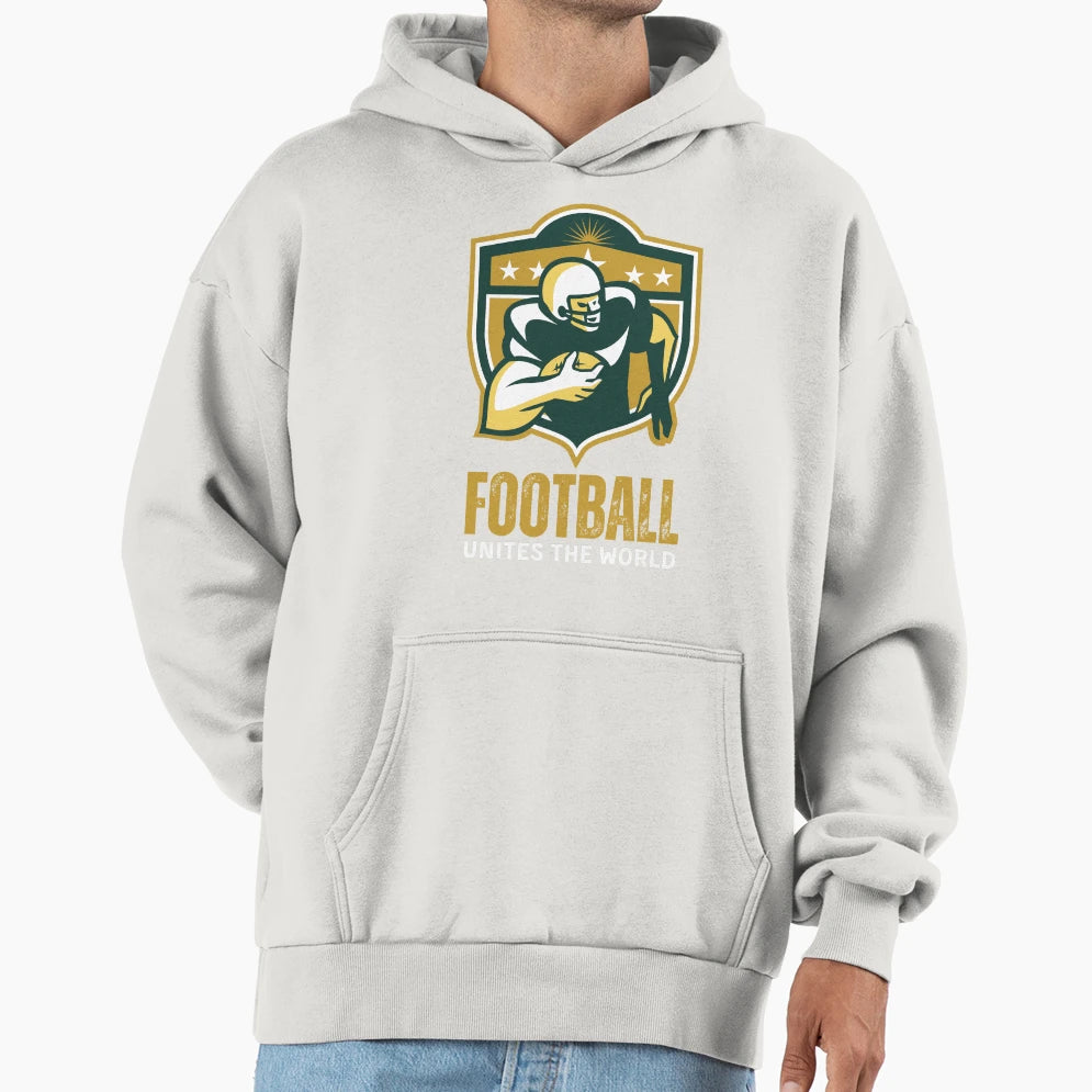 Football Unites World Hoodie - Trendy Graphic for Adults - T-Shirt, Sweatshirt, Hoodie