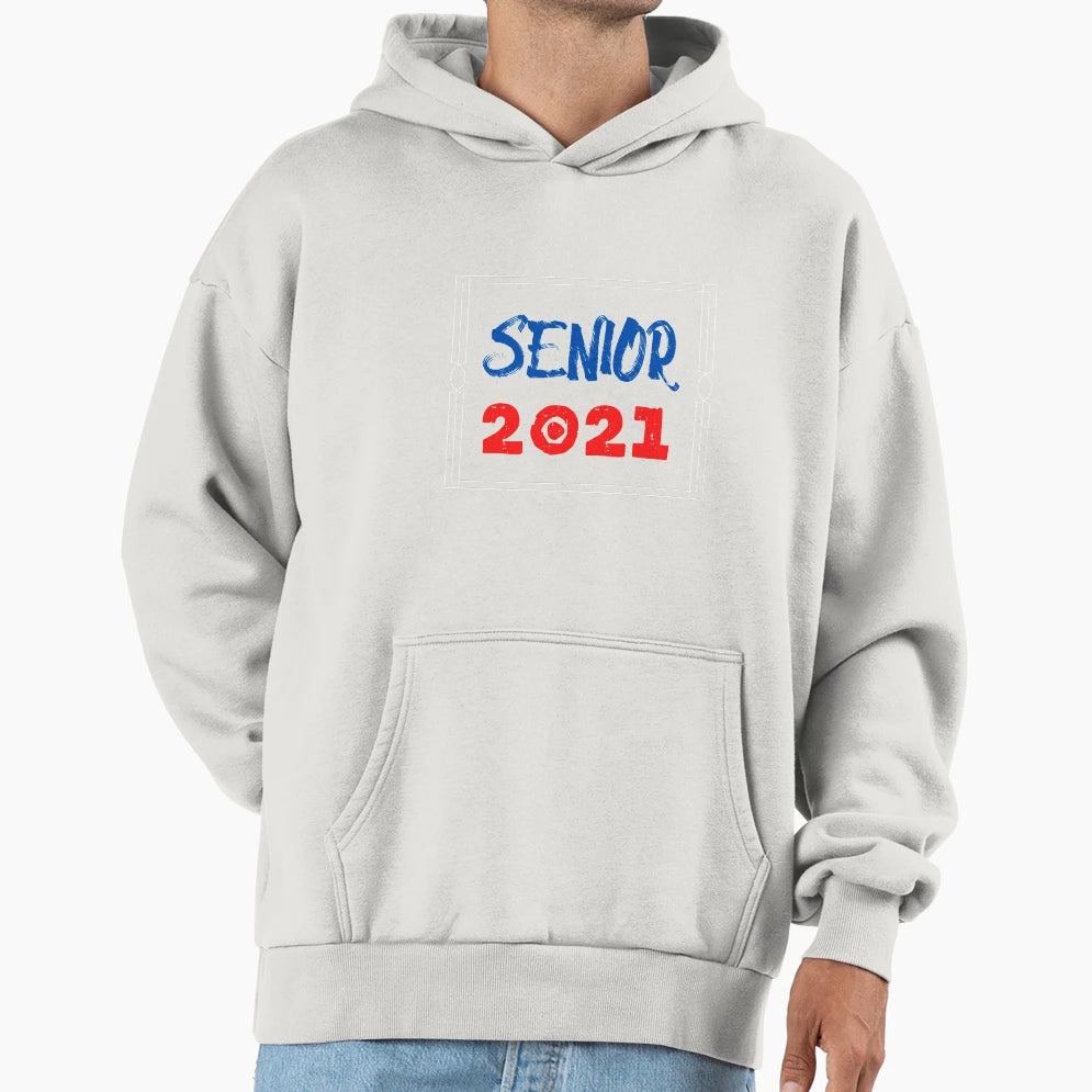 Senior 2021 Funny Masks Hoodie - Casual Everyday Wear Men Women - T-Shirt, Sweatshirt, Hoodie