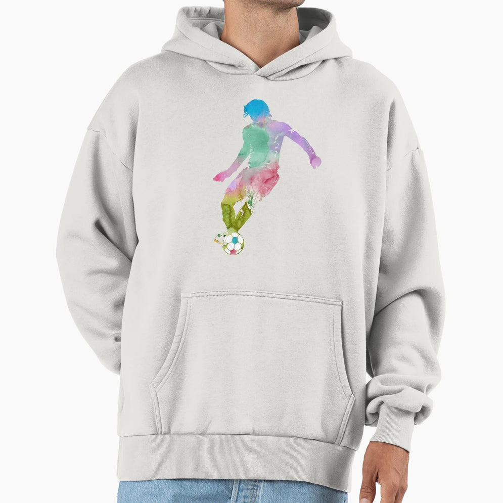 Football Player Hoodie - Minimalist Print Unisex - T-Shirt, Sweatshirt, Hoodie