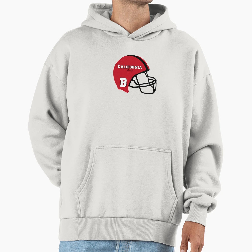 Fresno California Ca Football Helmet Hoodie - Aesthetic Graphic Men Women - T-Shirt, Sweatshirt, Hoodie