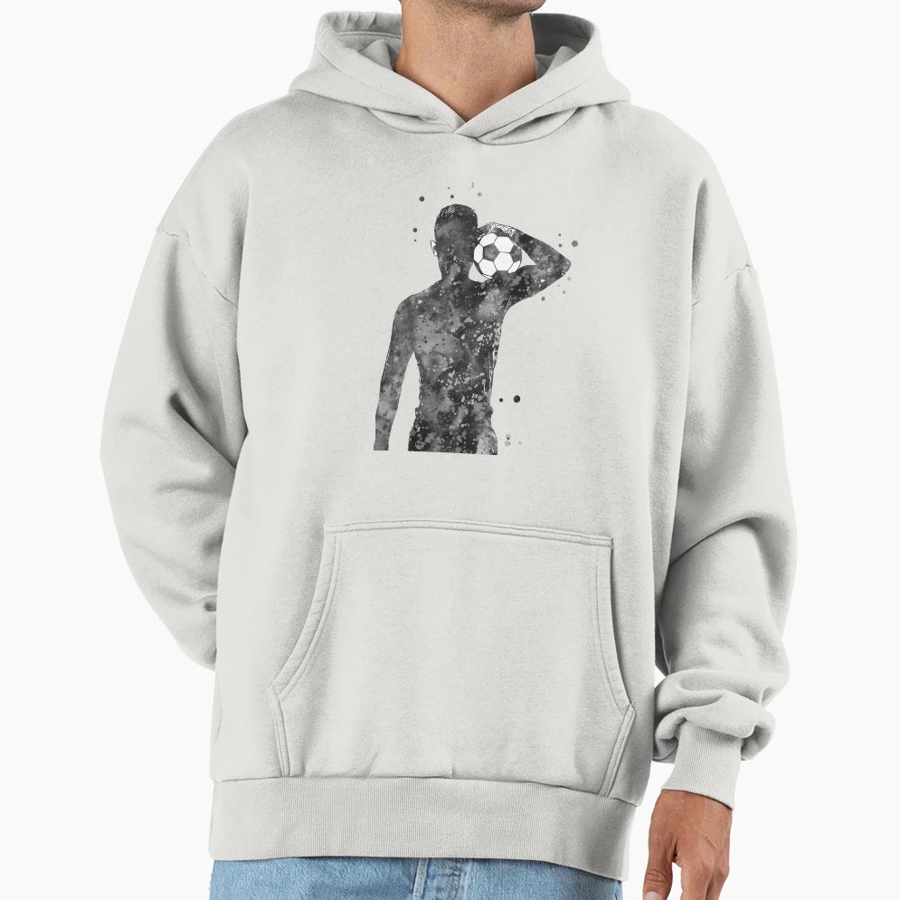 Male Soccer Player Hoodie - Fun Novelty Design for Adults - T-Shirt, Sweatshirt, Hoodie