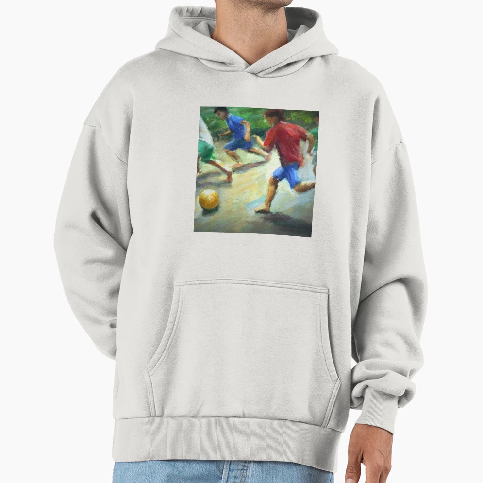 Playing Soccer Hoodie - Unique Graphic for Adults - T-Shirt, Sweatshirt, Hoodie