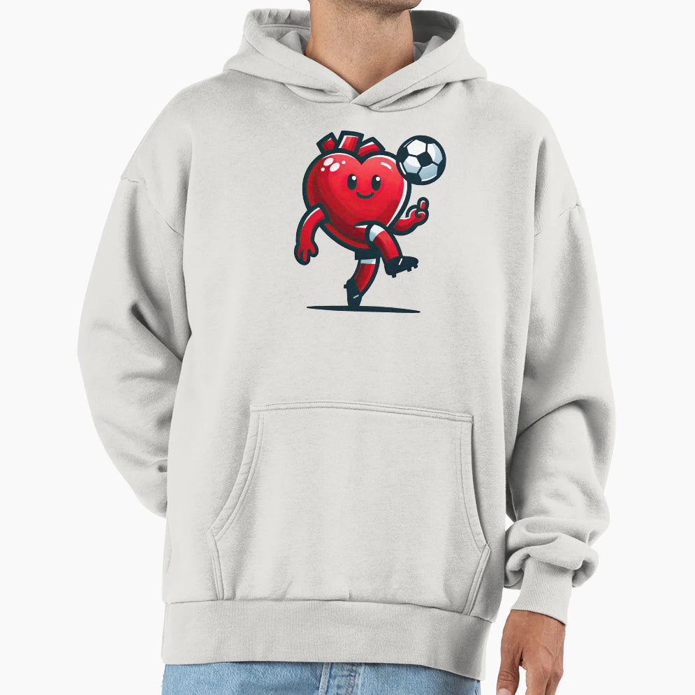 Heart Soccer Football Valentines T-Shirt - Fun Novelty Design Men Women - T-Shirt, Sweatshirt, Hoodie