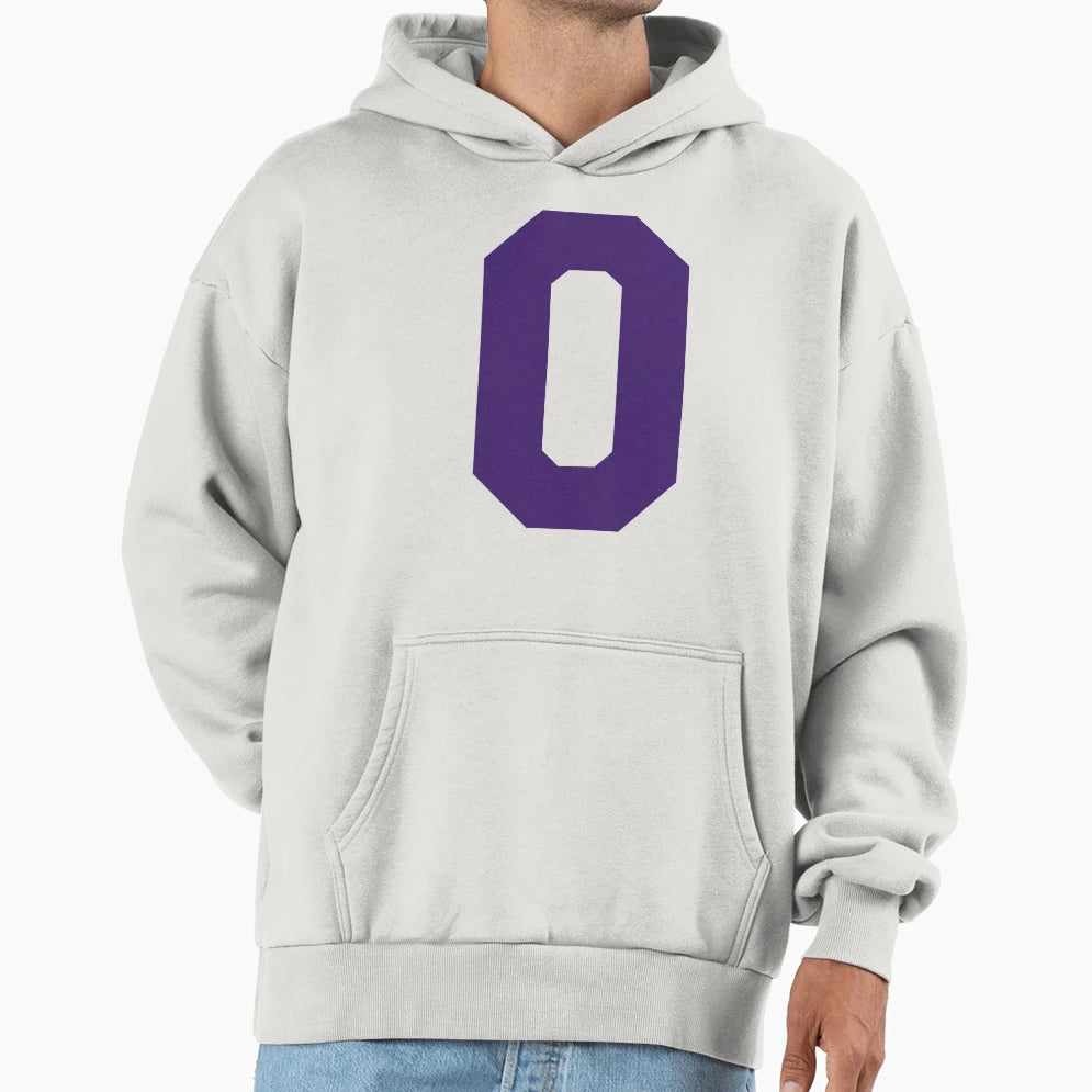 Alphabet Purple O Sports Letter O Hoodie - Novelty Apparel for Adults - T-Shirt, Sweatshirt, Hoodie