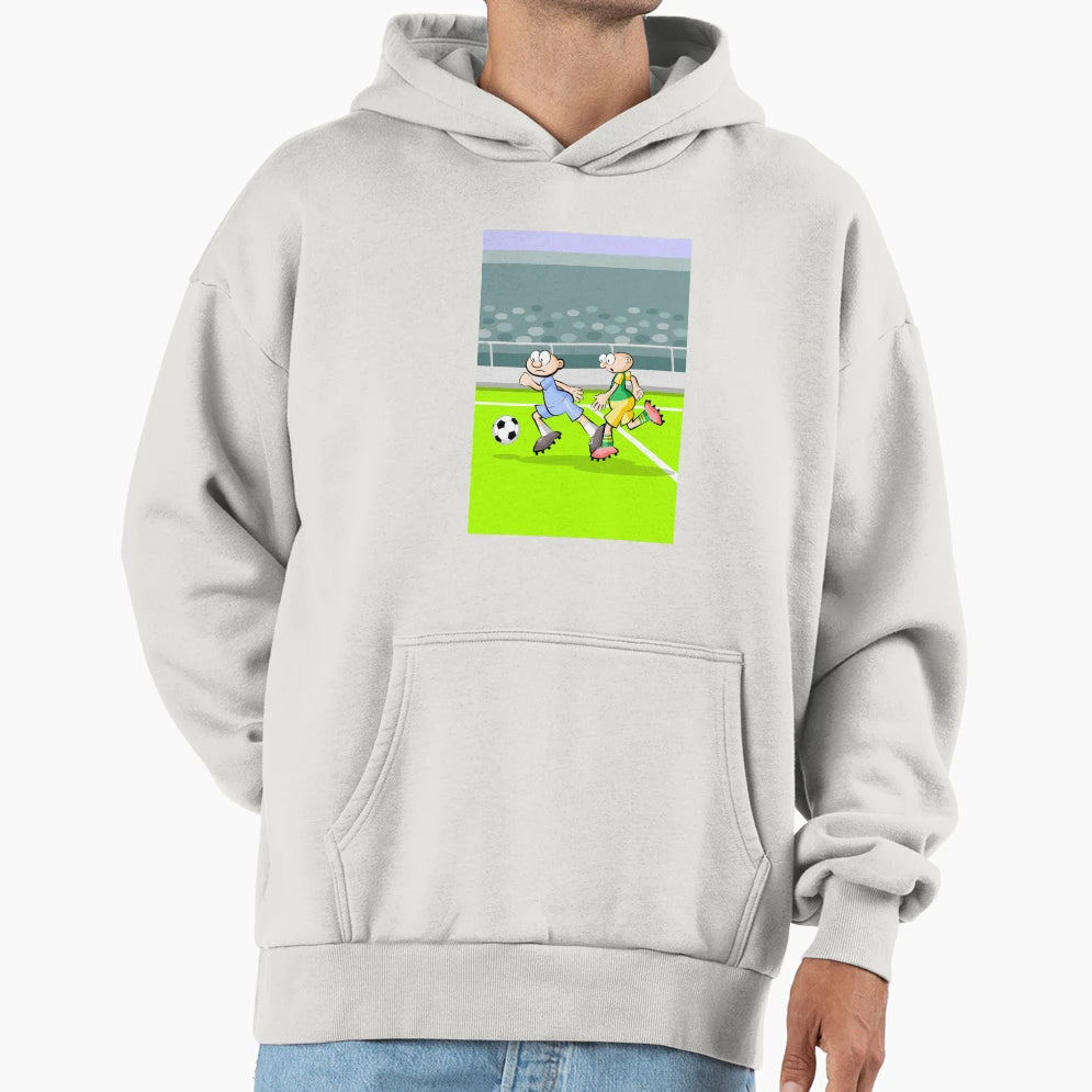 Soccer Player Escapes Ball Hoodie - Custom Art Print for Adults - T-Shirt, Sweatshirt, Hoodie