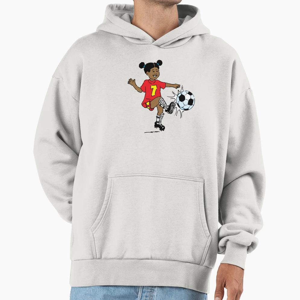Playing Soccer Hoodie - Graphic Print for Adults - T-Shirt, Sweatshirt, Hoodie