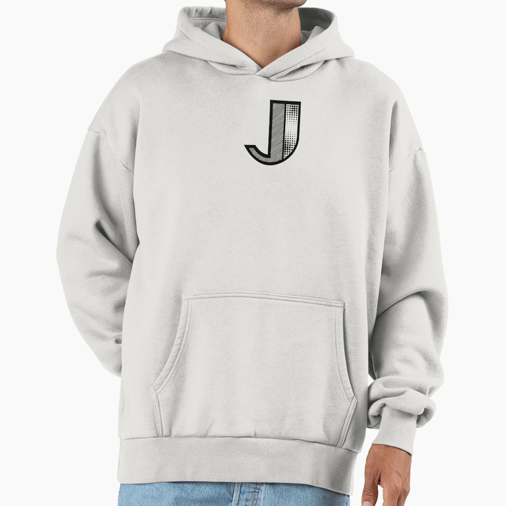 Modern Monogram Initial Letter J Hoodie - Trendy Graphic Men Women - T-Shirt, Sweatshirt, Hoodie