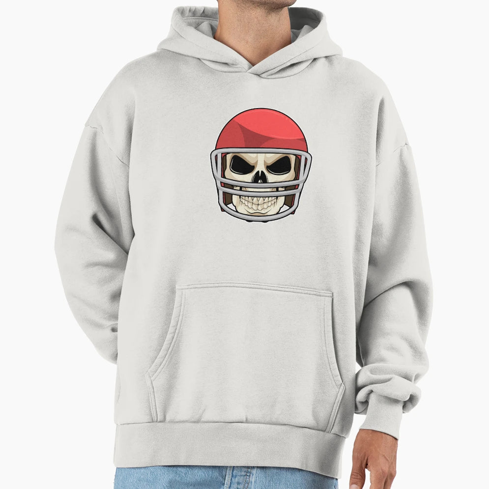 Skull Football Helmet Hoodie - Casual Everyday Wear for Adults - T-Shirt, Sweatshirt, Hoodie
