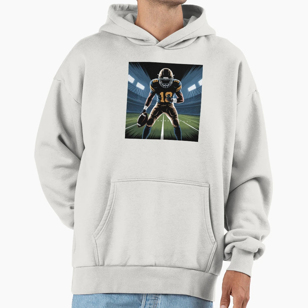 Cinematic Football Artwork Painterly Hoodie - Aesthetic Graphic Men Women - T-Shirt, Sweatshirt, Hoodie