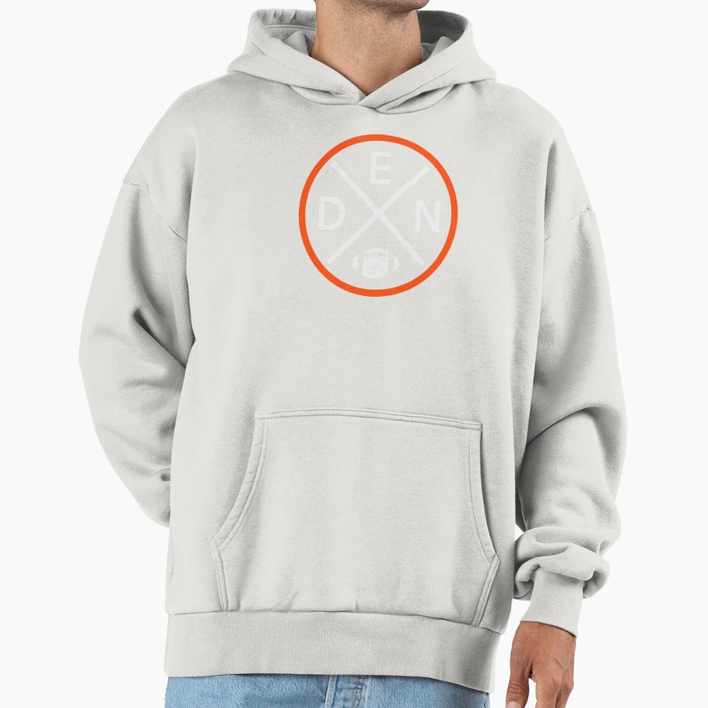 Denver Football Emblem Den Hoodie - Streetwear Style Unisex - T-Shirt, Sweatshirt, Hoodie