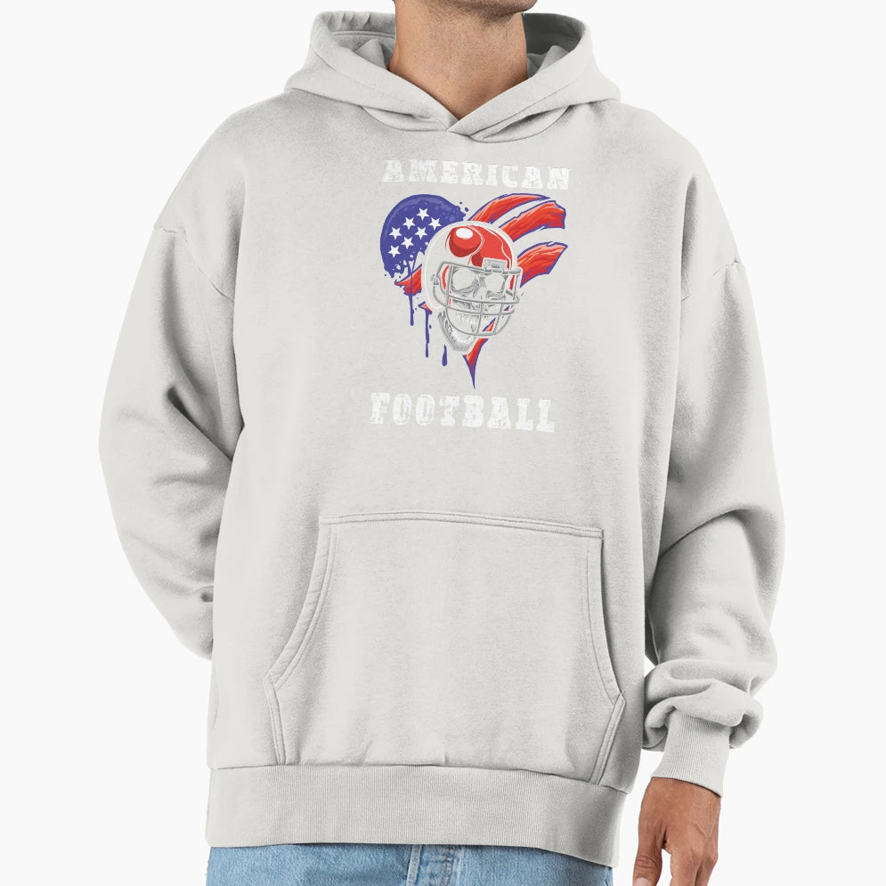 American Football Hoodie - Minimalist Print Men Women - T-Shirt, Sweatshirt, Hoodie