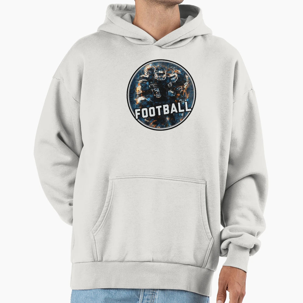 Football Team Hot Red Blue Fire Art T-Shirt - Unique Graphic Men Women - T-Shirt, Sweatshirt, Hoodie