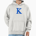 Letter K Dimensional Blue Hoodie - Casual Everyday Wear for Adults - T-Shirt, Sweatshirt, Hoodie