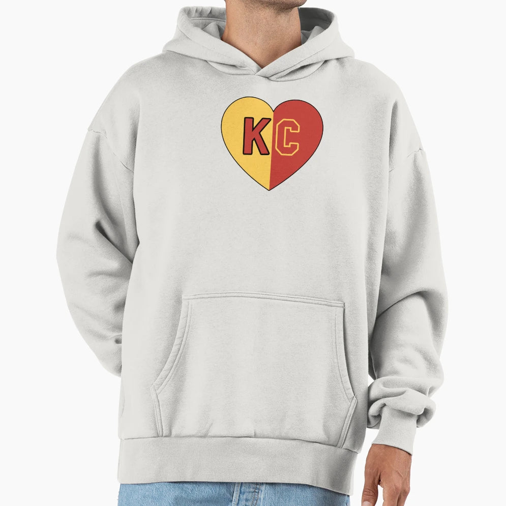 I Love Kansas City Kc Heart Hoodie - Graphic Print Men Women - T-Shirt, Sweatshirt, Hoodie
