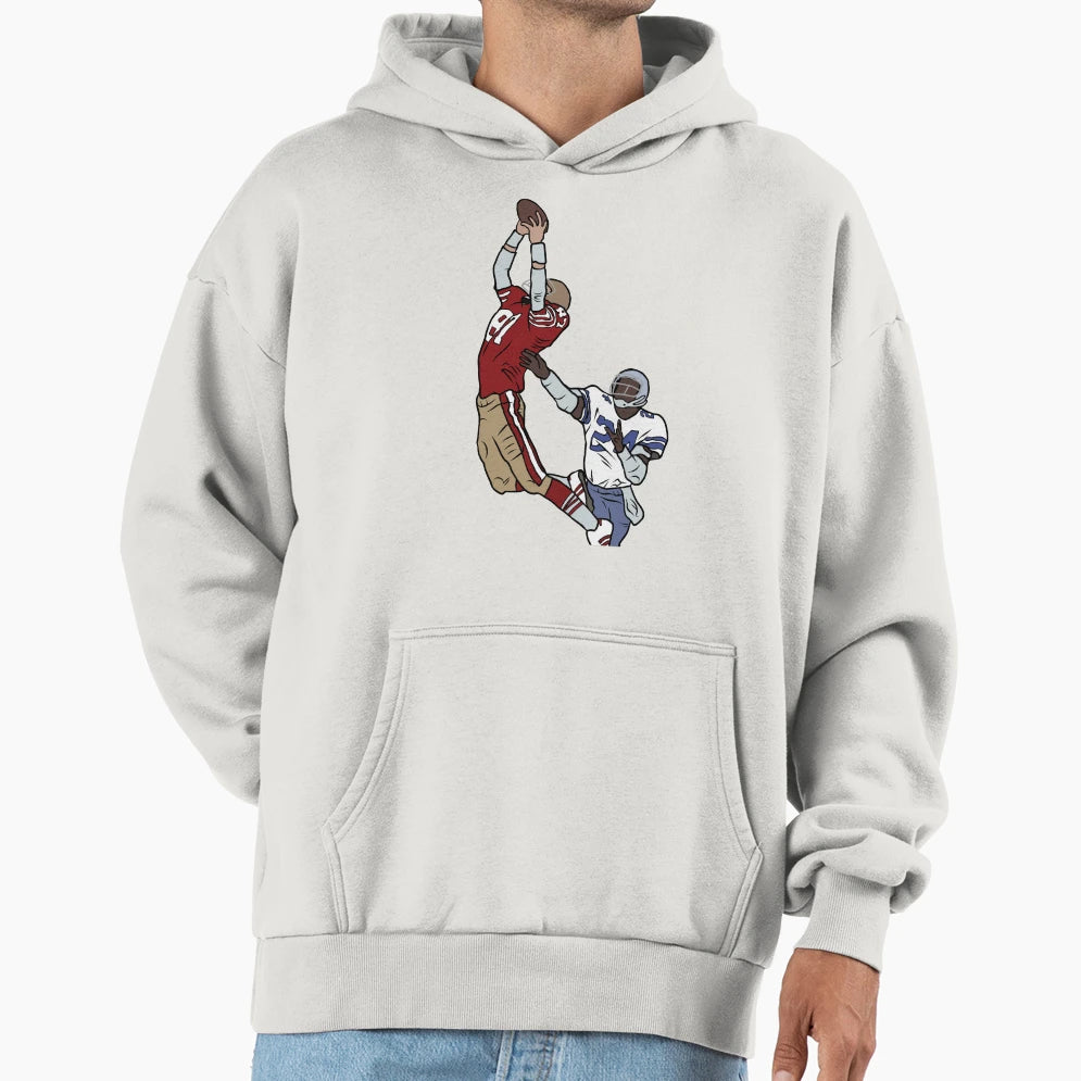 Dwight Clark Catch Hoodie - Trendy Graphic Men Women - T-Shirt, Sweatshirt, Hoodie