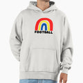 Football Rainbow Hoodie - Fun Novelty Design for Adults - T-Shirt, Sweatshirt, Hoodie
