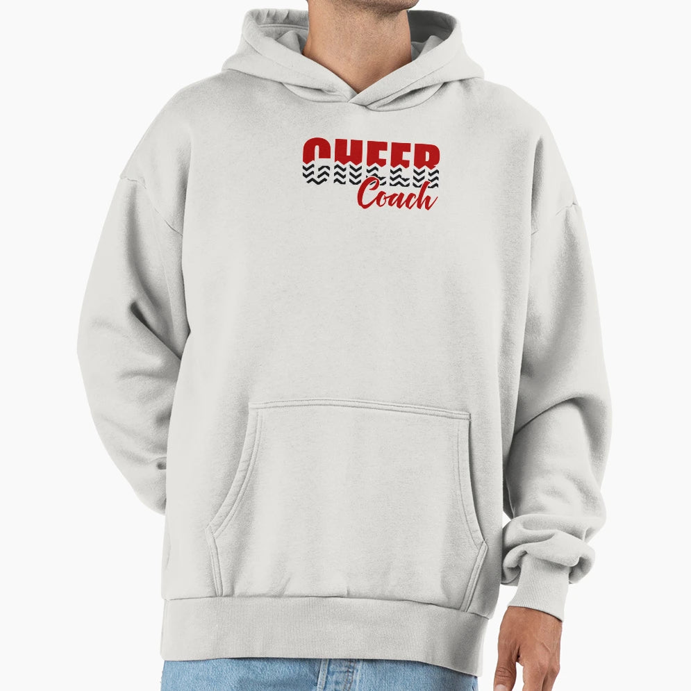 Cheer Coach Proud Cheerleading Advisor Hoodie - Graphic Print for Adults - T-Shirt, Sweatshirt, Hoodie