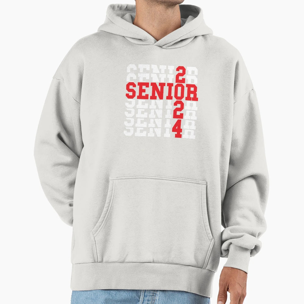 Senior 2024 Graduation Class 2024 Senior Hoodie - Graphic Print for Adults - T-Shirt, Sweatshirt, Hoodie