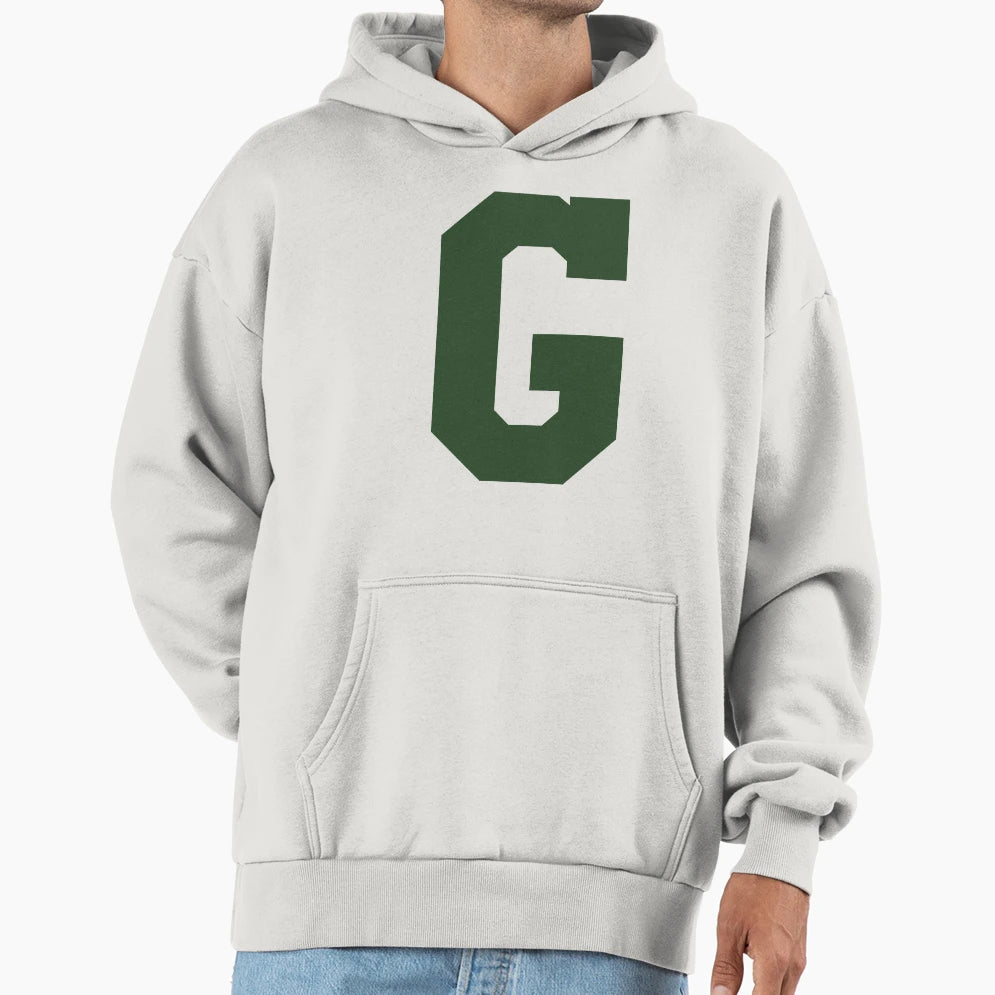 Alphabet Green G Sports Letter G Hoodie - Fun Novelty Design Men Women - T-Shirt, Sweatshirt, Hoodie