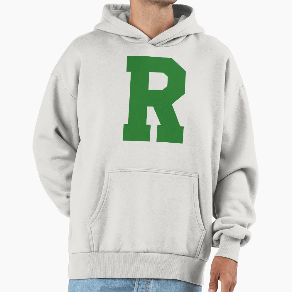 Alphabet Green R Sports Letter R Hoodie - Graphic Print for Adults - T-Shirt, Sweatshirt, Hoodie