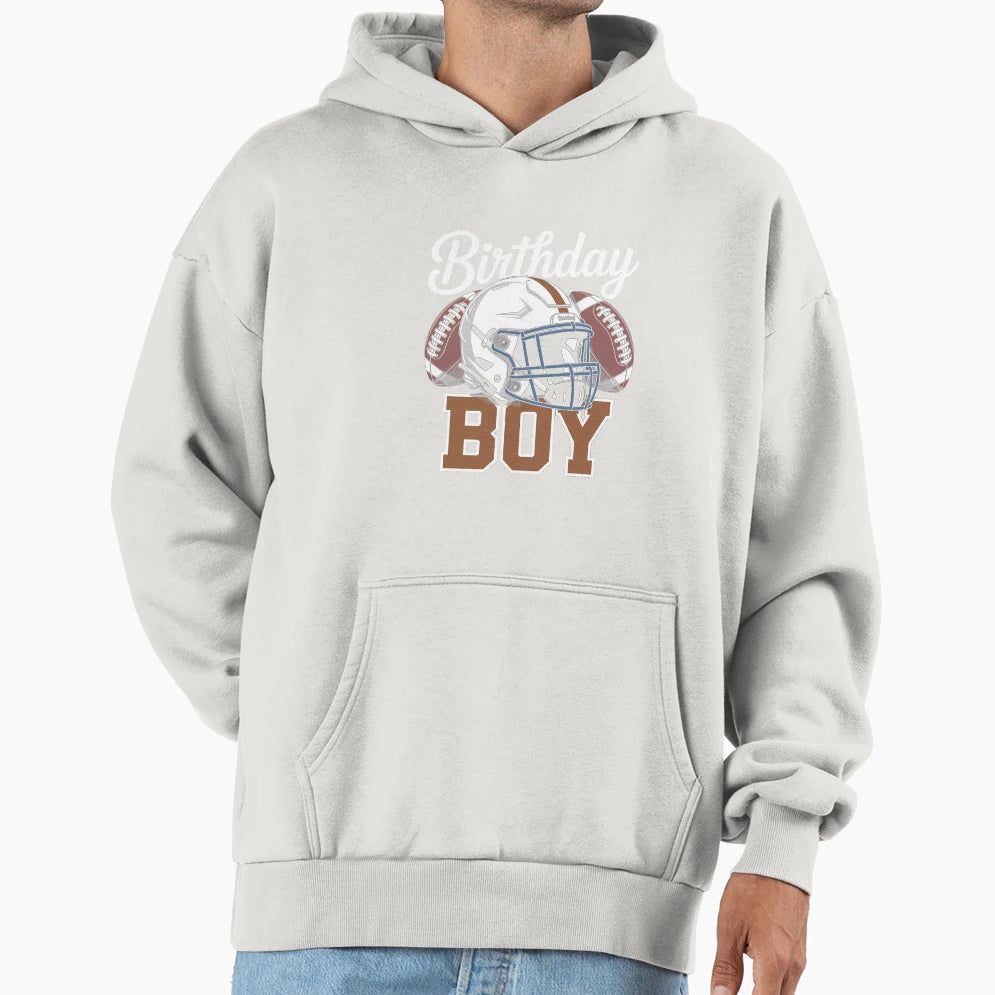 Birthday Football Birthday Party Toddlers Hoodie - Trendy Graphic Unisex - T-Shirt, Sweatshirt, Hoodie