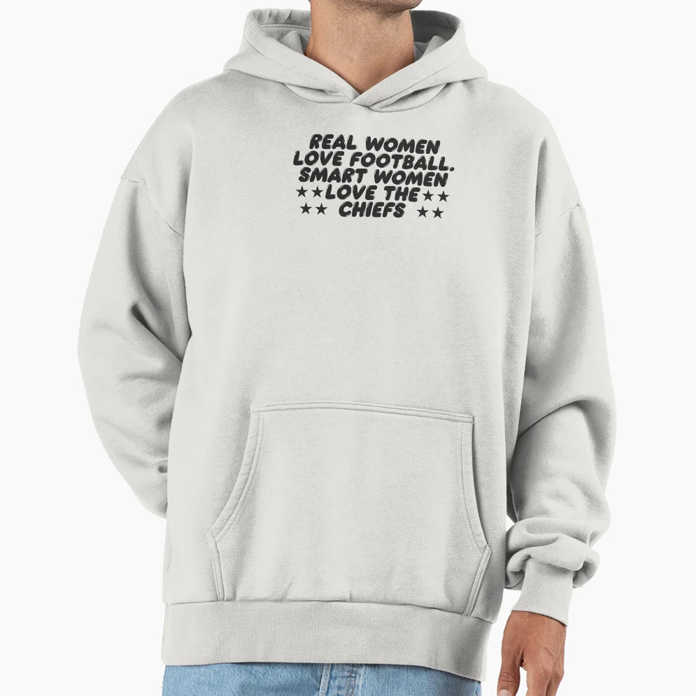 Real Love Football Smart Love Chiefs Hoodie - Novelty Apparel Men Women - T-Shirt, Sweatshirt, Hoodie