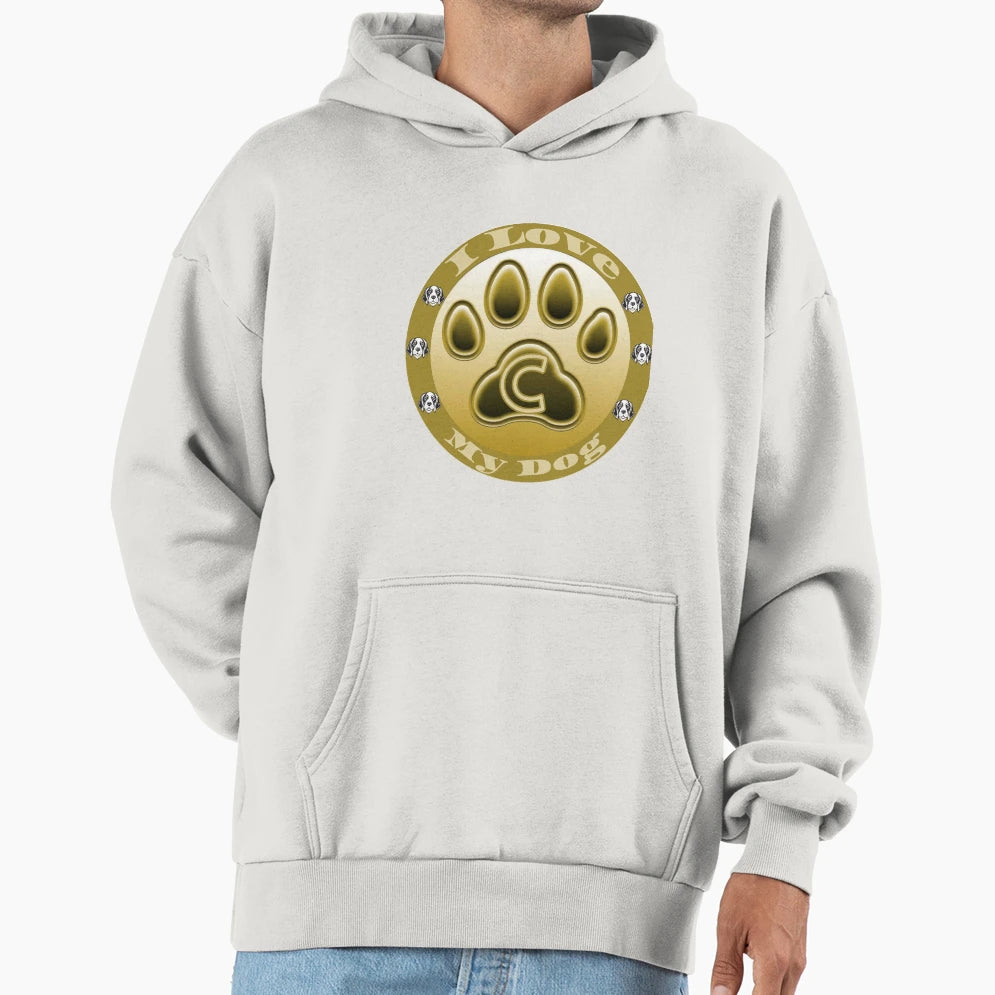 Love Dog C Hoodie - Custom Art Print for Adults - T-Shirt, Sweatshirt, Hoodie