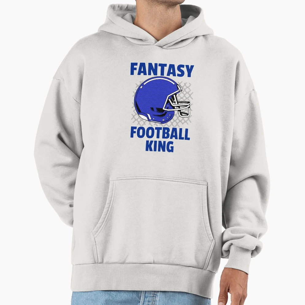 Fantasy Football King Hoodie - Minimalist Print Unisex - T-Shirt, Sweatshirt, Hoodie