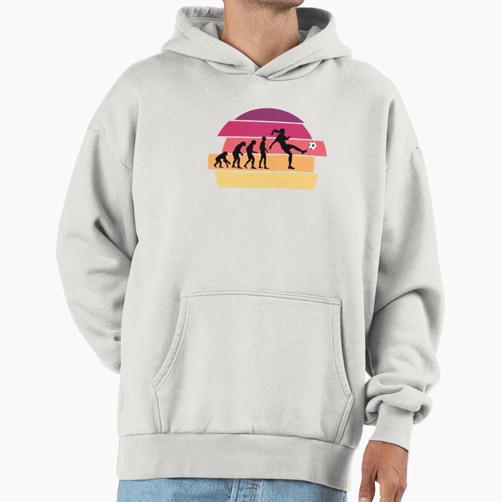 Evolution Humanity Womens Football Hoodie - Casual Everyday Wear for Adults - T-Shirt, Sweatshirt, Hoodie