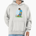 Illustration Soccer Player Sad Afro Hoodie - Graphic Print for Adults - T-Shirt, Sweatshirt, Hoodie