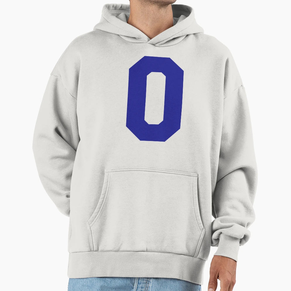 Alphabet Blue O Sports Letter O Hoodie - Novelty Apparel for Adults - T-Shirt, Sweatshirt, Hoodie