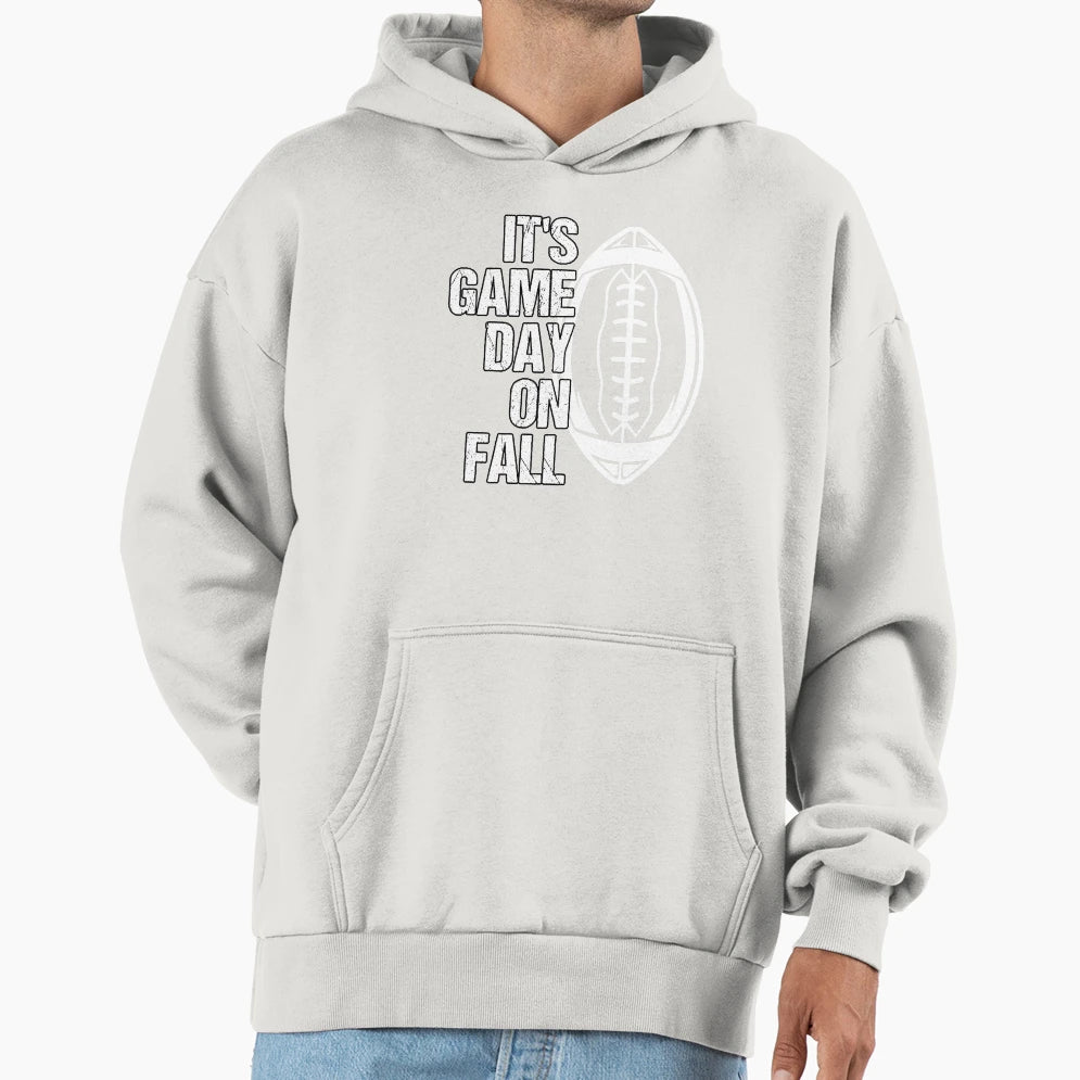 Fall Season Game Day American Football Hoodie - Minimalist Print Men Women - T-Shirt, Sweatshirt, Hoodie