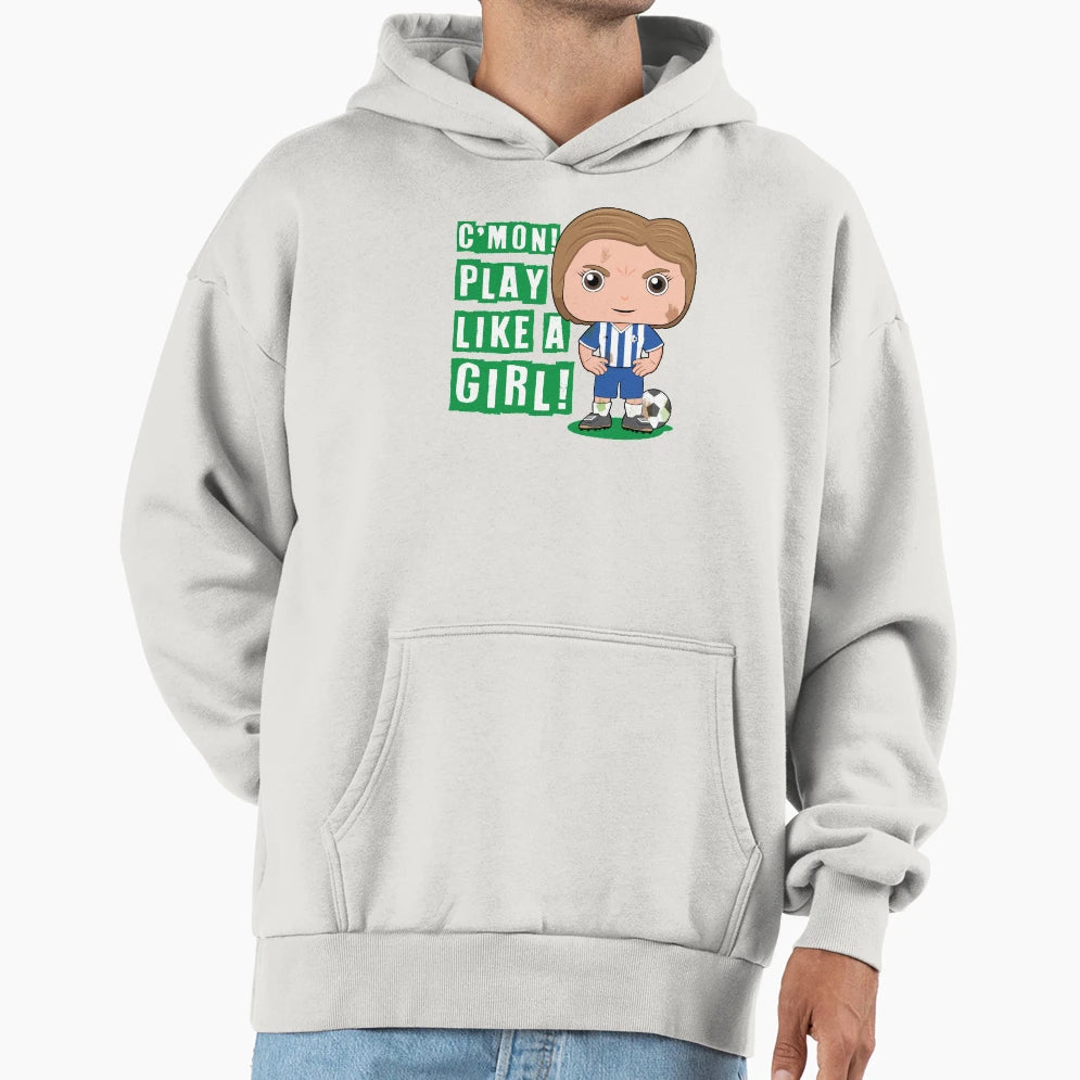 Cmon Play Like Soccer Hoodie - Trendy Graphic Men Women - T-Shirt, Sweatshirt, Hoodie