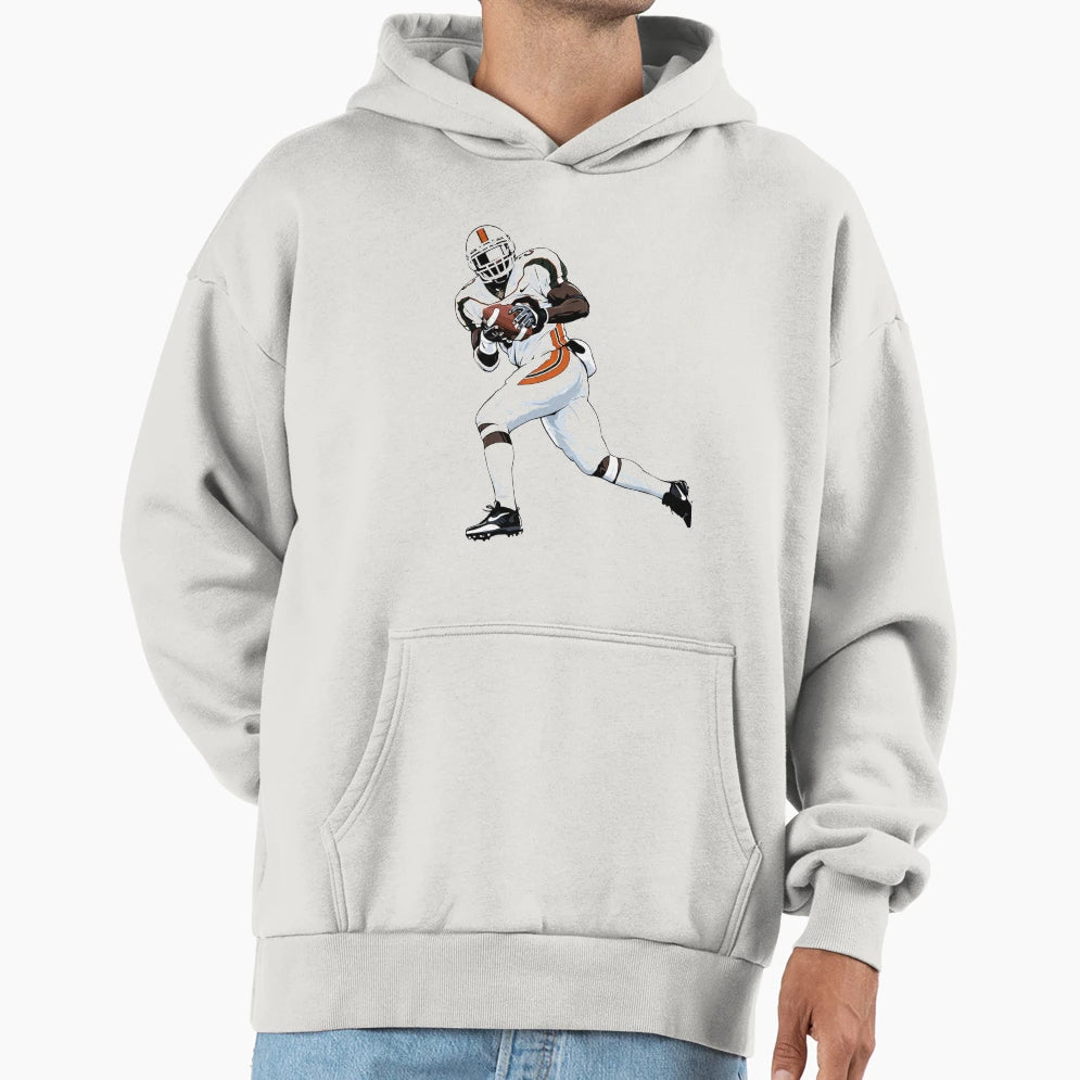 Miami Hurricanes Football Dynamic 20 Hoodie - Custom Art Print Men Women - T-Shirt, Sweatshirt, Hoodie