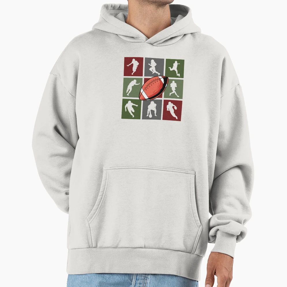 Pop Artistic American Football Player Hoodie - Custom Art Print for Adults - T-Shirt, Sweatshirt, Hoodie