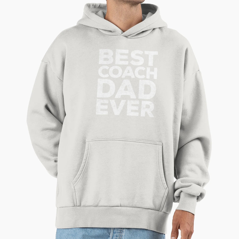 Best Coach Dad Ever Tri Blend T-Shirt - Minimalist Print Men Women - T-Shirt, Sweatshirt, Hoodie