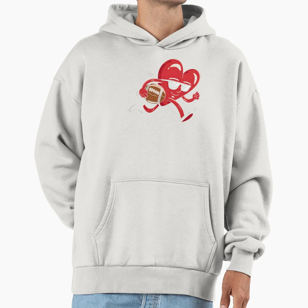 Football Heart Love Game T-Shirt - Aesthetic Graphic Unisex - T-Shirt, Sweatshirt, Hoodie
