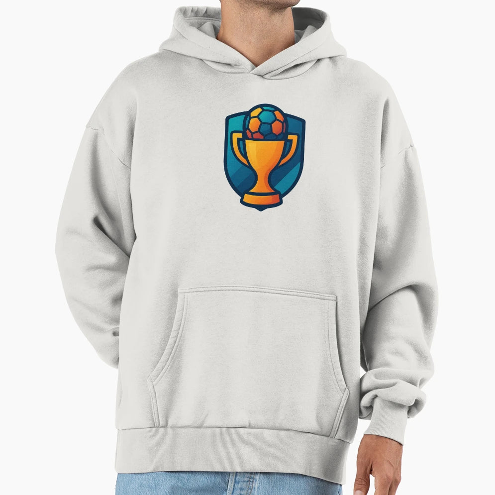 Trophy Logo Soccer Ball Hoodie - Custom Art Print Men Women - T-Shirt, Sweatshirt, Hoodie