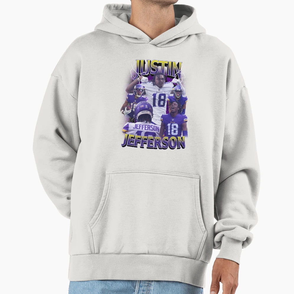 Justin Sports Jefferson Football Hoodie - Novelty Apparel Unisex - T-Shirt, Sweatshirt, Hoodie