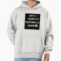 Eat Sleep Football Game Hoodie - Minimalist Print Men Women - T-Shirt, Sweatshirt, Hoodie