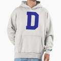 Alphabet Blue D Sports Letter D Hoodie - Custom Art Print for Adults - T-Shirt, Sweatshirt, Hoodie